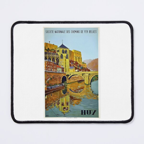 Item preview, Vintage Travel Poster of Huy, Belgium - SNCB Railways designed and sold by CharlieDesings.