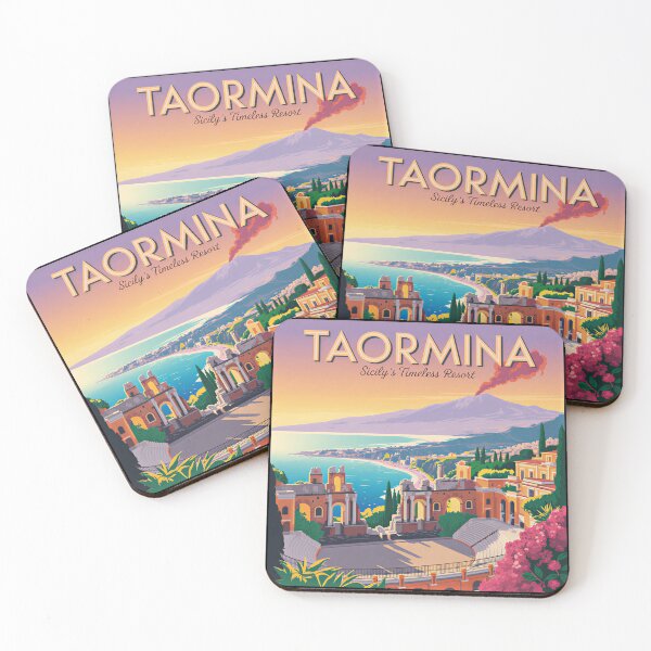 Item preview, A Nostalgic Classic Travel Poster – Taormina Island designed and sold by Blok45.