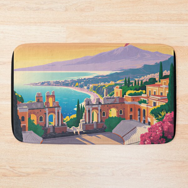 Item preview, A Nostalgic Classic Travel Poster – Taormina Island designed and sold by Blok45.
