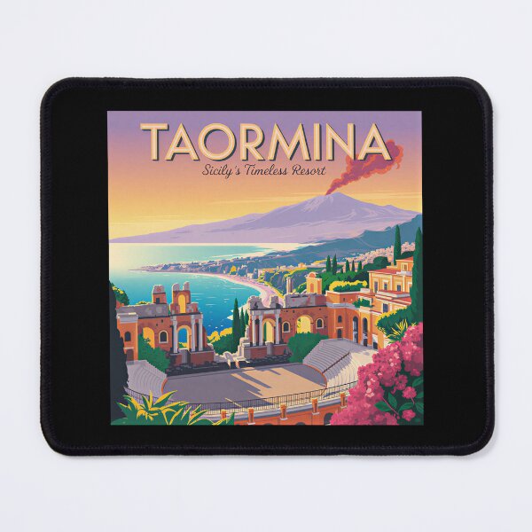 Item preview, A Nostalgic Classic Travel Poster – Taormina Island designed and sold by Blok45.