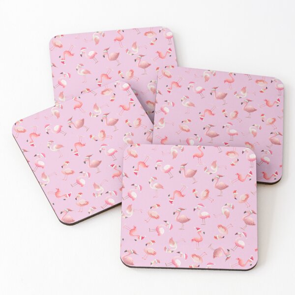 Item preview, Tossed Christmas Flamingos on Light Pink designed and sold by KSimpson838.