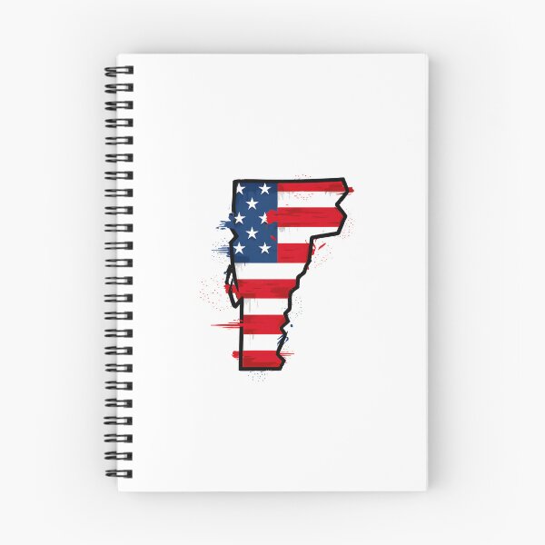 Item preview, Vermont Stars & Stripes State Silhouette – Distressed Americana designed and sold by Paper Drip.