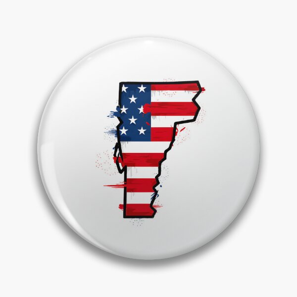 Item preview, Vermont Stars & Stripes State Silhouette – Distressed Americana designed and sold by Paper Drip.