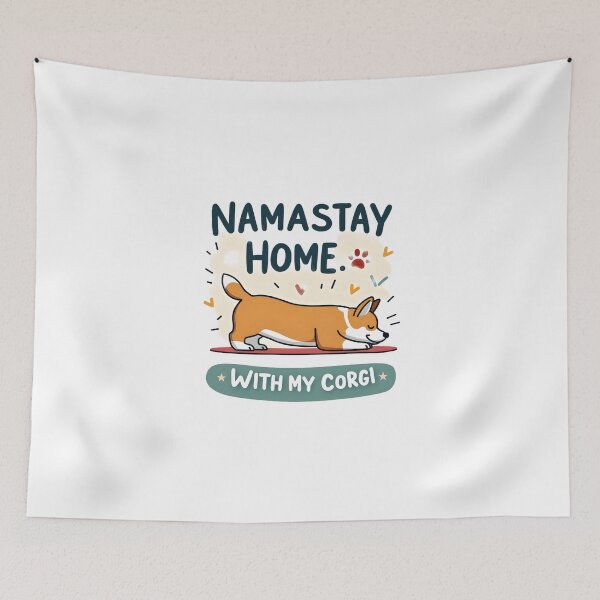 Item preview, Namastay Home With My Corgi – Cute Corgi Yoga Shirt & Dog Mom Gift designed and sold by Vajid Designs .