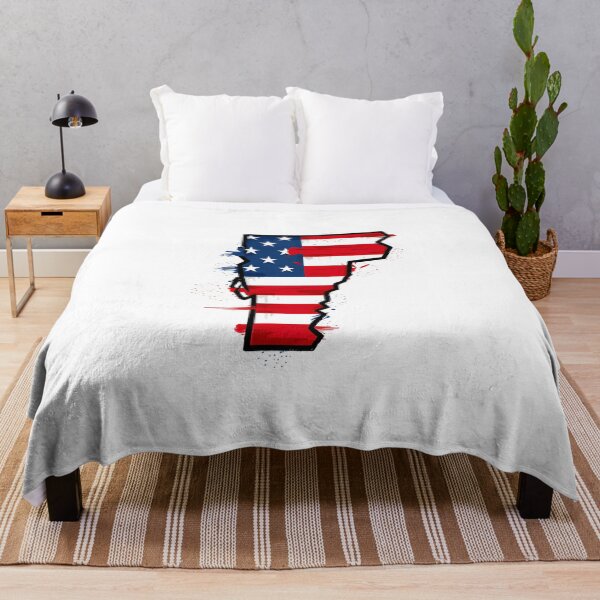 Item preview, Vermont Stars & Stripes State Silhouette – Distressed Americana designed and sold by Paper Drip.
