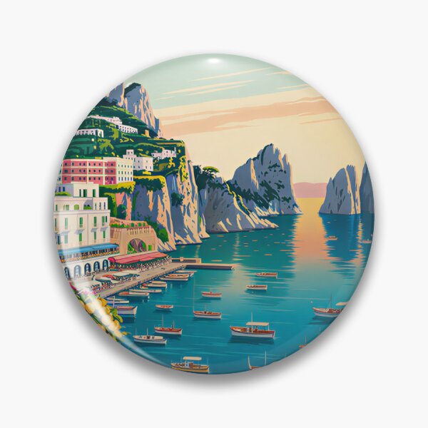 Item preview, A Nostalgic Classic Travel Poster – Capri Island designed and sold by Blok45.