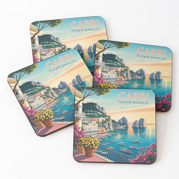 Item preview, A Nostalgic Classic Travel Poster – Capri Island designed and sold by Blok45.