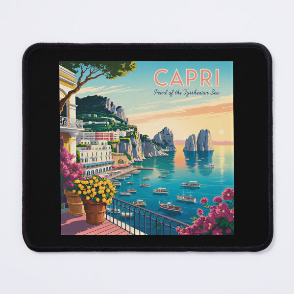 Item preview, A Nostalgic Classic Travel Poster – Capri Island designed and sold by Blok45.