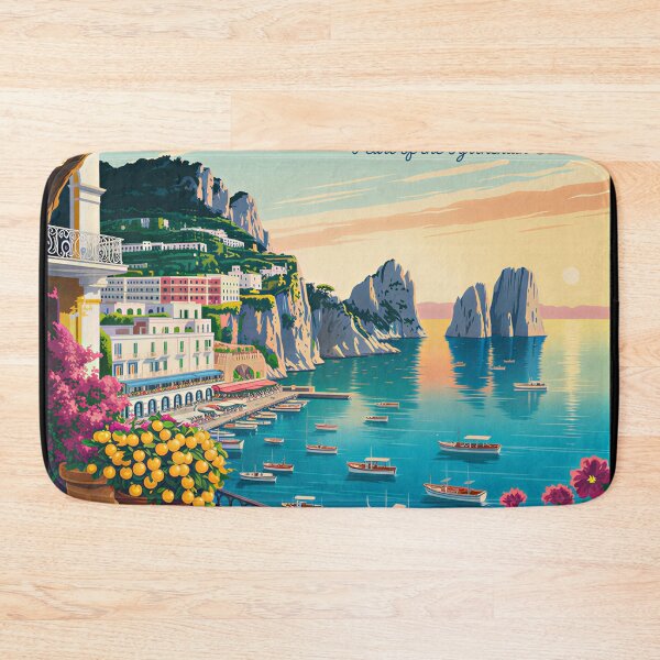 Item preview, A Nostalgic Classic Travel Poster – Capri Island designed and sold by Blok45.