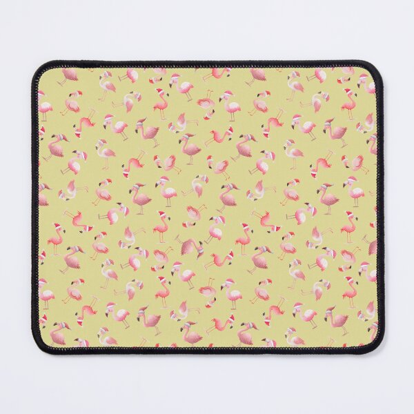 Item preview, Tossed Christmas Flamingos on Light Yellow designed and sold by KSimpson838.