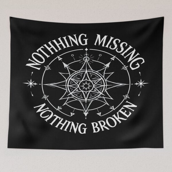 Item preview, Nothing Missing, Nothing Broken T-Shirt – Minimal Affirmation Graphic Tee designed and sold by zakarov27.