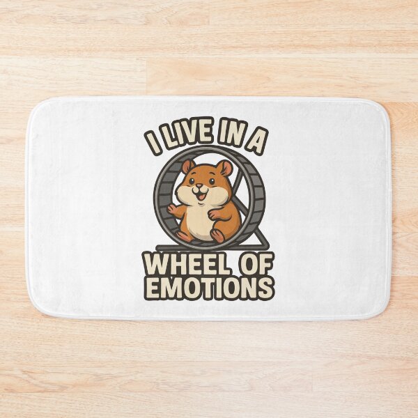 Item preview, I Live in a Wheel of Emotions – Funny Hamster Design designed and sold by storelibertys.