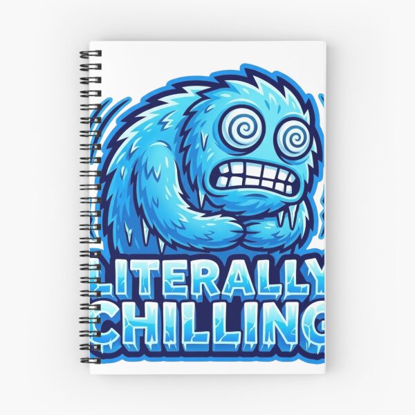 Item preview, Funny Shivering Blue Ice Monster Literally Chilling designed and sold by Glitchy Paws.