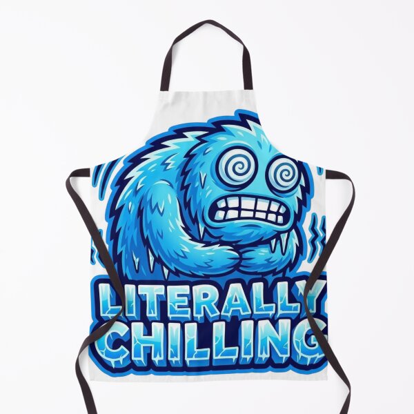 Item preview, Funny Shivering Blue Ice Monster Literally Chilling designed and sold by Glitchy Paws.