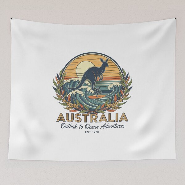 Item preview, Vintage Australia Sun & Surf - Retro 70s Style Australian Travel Graphic designed and sold by Wear Sculpt.