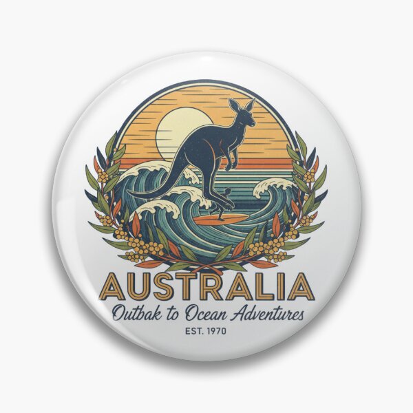 Item preview, Vintage Australia Sun & Surf - Retro 70s Style Australian Travel Graphic designed and sold by Wear Sculpt.