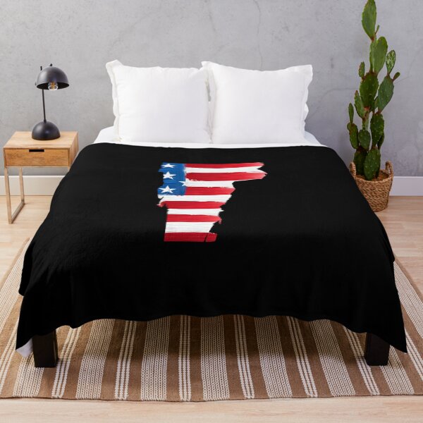 Item preview, Vermont Stars & Stripes State Silhouette – Distressed Americana designed and sold by Paper Drip.