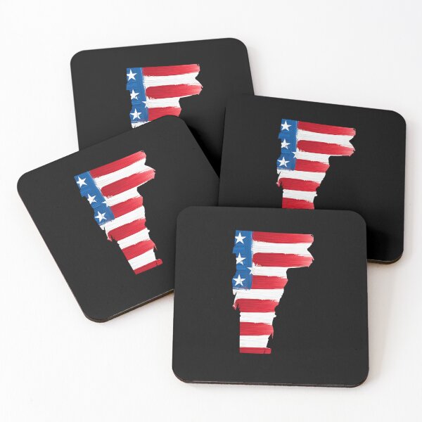 Item preview, Vermont Stars & Stripes State Silhouette – Distressed Americana designed and sold by Paper Drip.