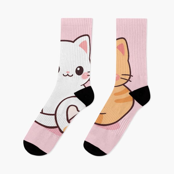 Item preview, Kawaii Cat Love Illustration – Cute Valentine Cats Heart Design for Cat Lovers designed and sold by FUIRY .