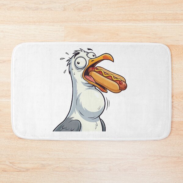 Item preview, The Glizzy Gobbler - Seagull Eating Hot Dog designed and sold by Petzzz.