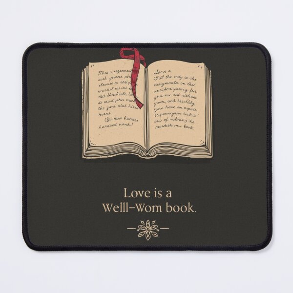 Item preview, Love is a Well-Worn Book – Bookmark Illustration designed and sold by YvkafromPoland.