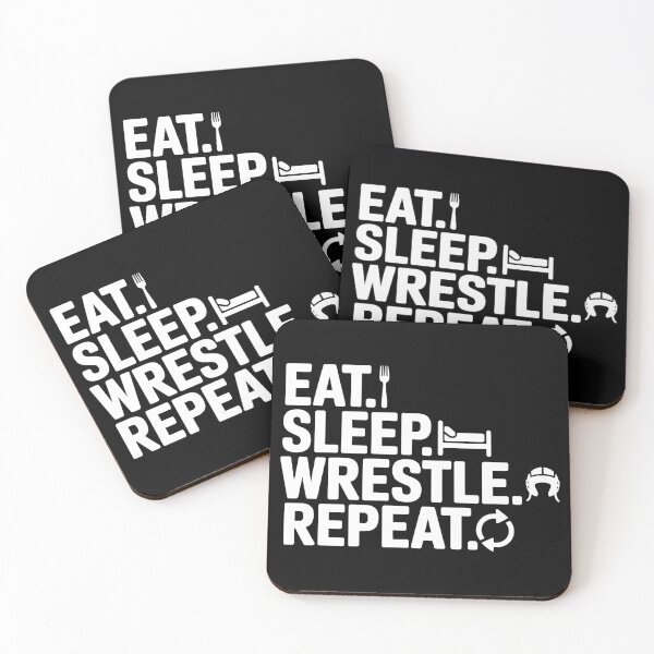 Item preview, Eat Sleep Wrestle Repeat Wrestling Design designed and sold by theartfulaspie.