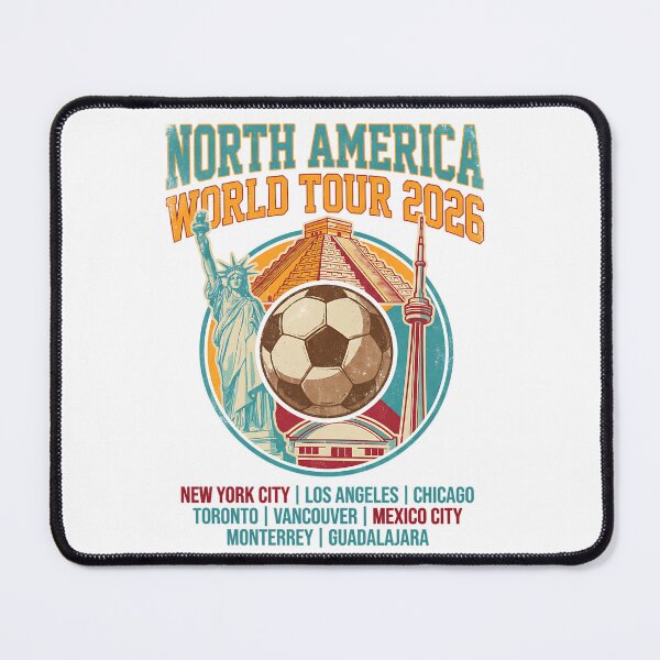 Item preview, 2026 World Tour Soccer T-Shirt - North America Stadium Series - Vintage Streetwear Tee USA Canada Mexico designed and sold by Lukzol.