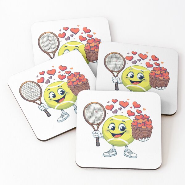 Item preview, Tennis Game Ball Valentine Hearts Sticker Magnet Gifts  designed and sold by colorleafz.