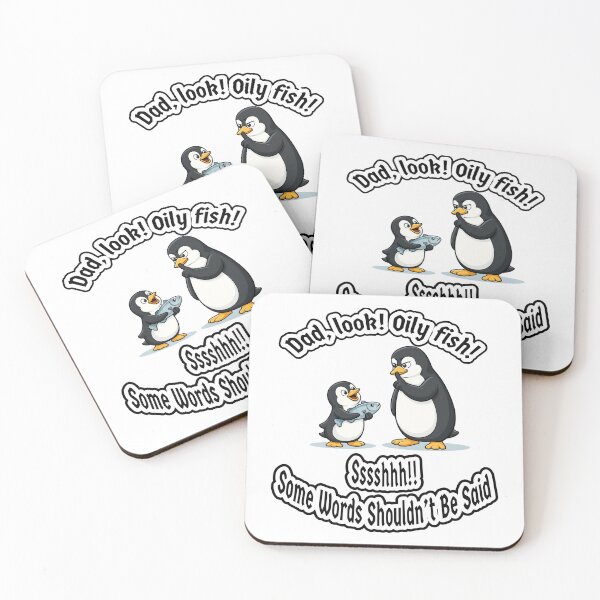 Item preview, Dad and Baby Penguin Funny Oil Joke Cute Animal Humor Design US political satire designed and sold by ZechJohnRB.