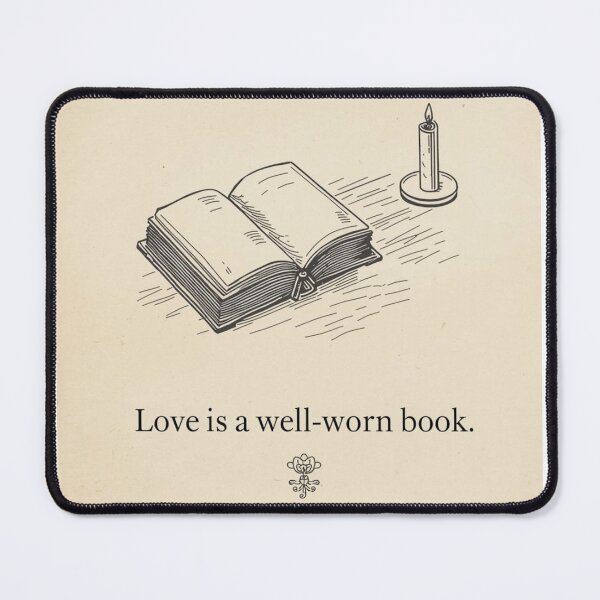Item preview, Love is a Well-Worn Book – Candle Illustration designed and sold by YvkafromPoland.