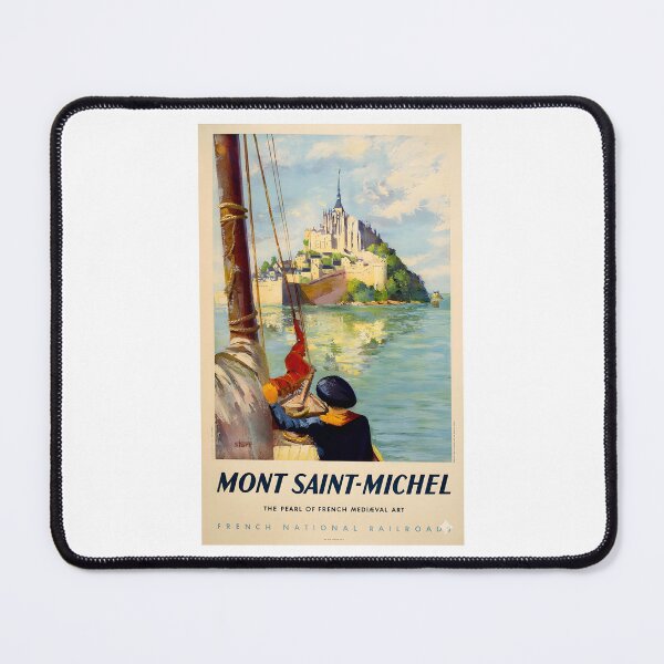 Item preview, Vintage French National Railroads Poster: Mont Saint-Michel designed and sold by CharlieDesings.