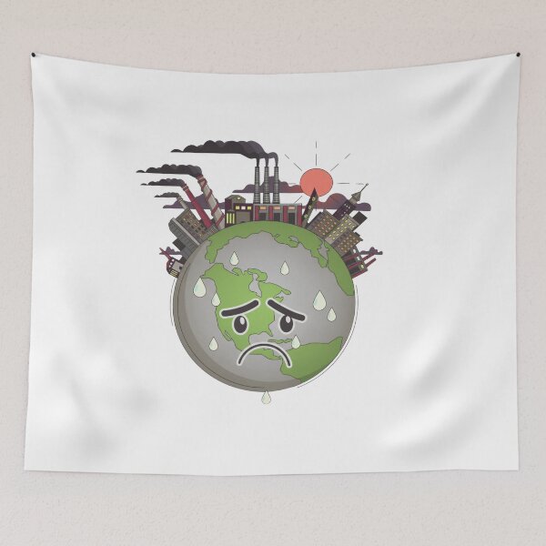 Item preview, Sad Earth Crying – Climate Change & Environmental Awareness Illustration designed and sold by YYoYY.