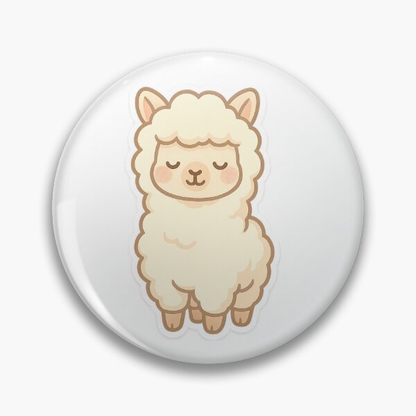Artikelvorschau, Kawaii Relaxed Alpaca Sticker entworfen und verkauft von StickMint.