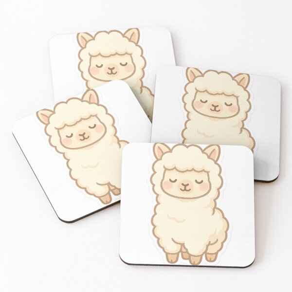 Artikelvorschau, Kawaii Relaxed Alpaca Sticker entworfen und verkauft von StickMint.