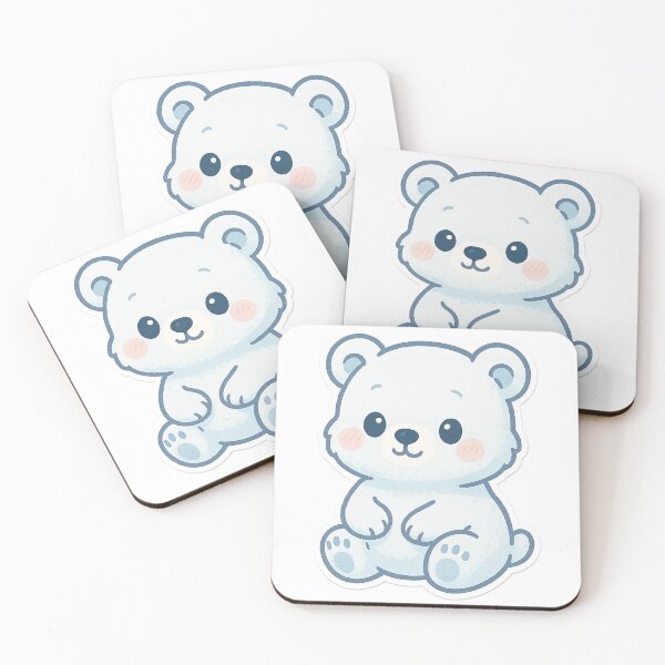 Aperçu de l'œuvre Autocollant mignon et adorable d'un ourson polaire créée et vendue par StickMint.