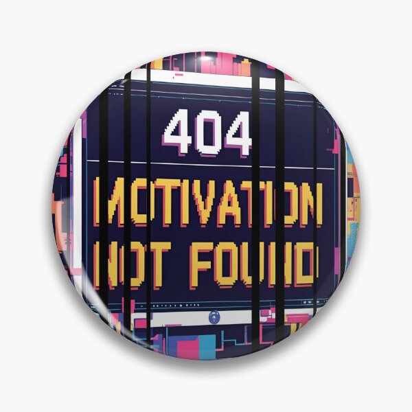 Item preview, 404 Error Motivation Not Found Design Classic error popup with pixelated font 2 designed and sold by Neon G.