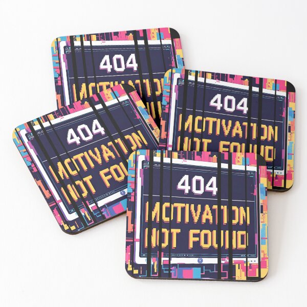 Item preview, 404 Error Motivation Not Found Design Classic error popup with pixelated font 2 designed and sold by Neon G.