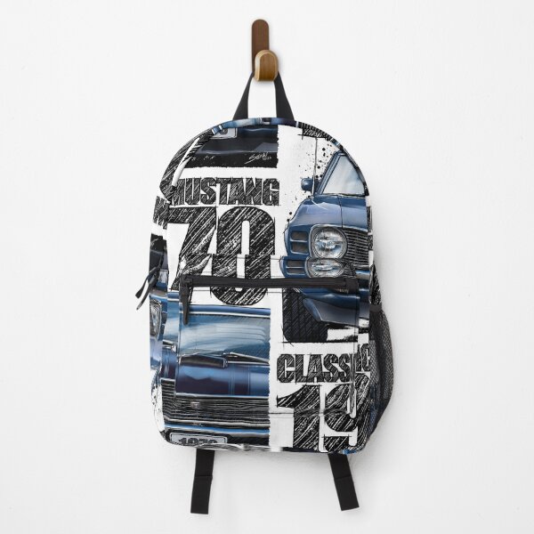 Item preview, Classic Mustang 1970 Front View Blue – Vintage Muscle Car Illustration designed and sold by Petrolhead T-Shirts and Art.