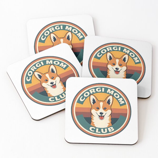 Item preview, Corgi Mom Club - Retro 70s Dog Mom Badge Badge Design designed and sold by Vajid Designs .