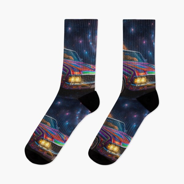 Item preview, Surreal Cosmic Sasquatch – Psychedelic Bigfoot Lowrider Cruise in Space designed and sold by WilderRoads.