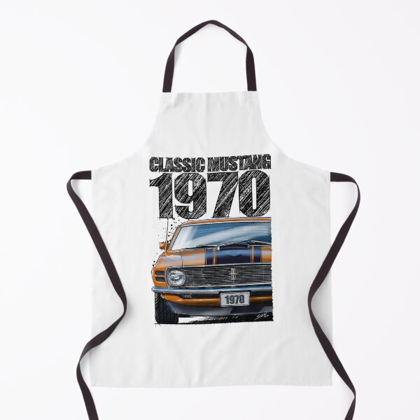 Item preview, Classic Mustang 1970 Front View Orange – Vintage Muscle Car Illustration designed and sold by Petrolhead T-Shirts and Art.