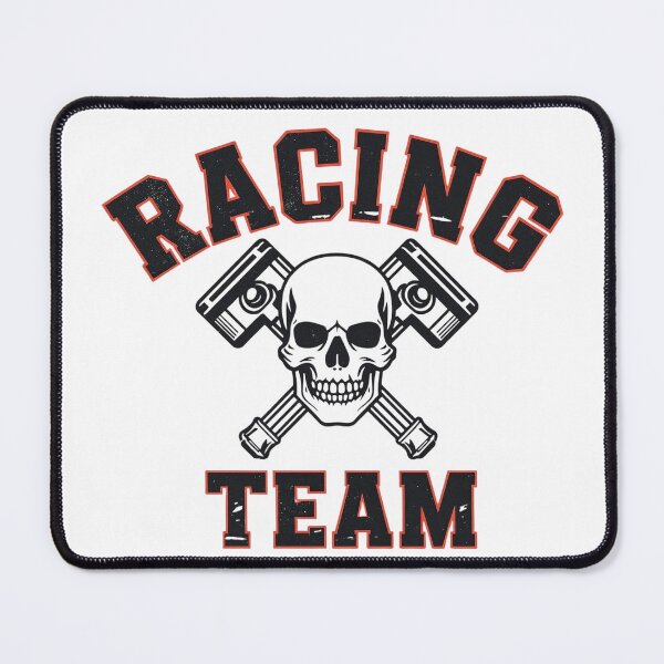 Item preview, Racing Team – Skull & Crossed Pistons designed and sold by TwoWheels-shop.