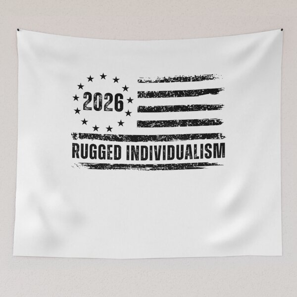 Item preview, Rugged Individualism 2026 Distressed Vintage USA Flag designed and sold by gunaone-design.