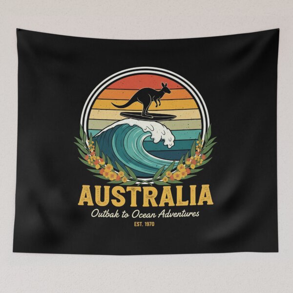 Item preview, Australia Outback Explorer - Kangaroo & Coast Adventure Trip Design designed and sold by Wear Sculpt.