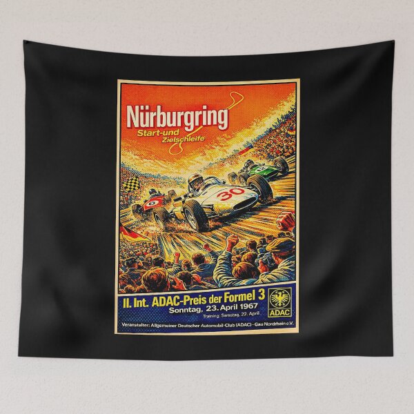 Item preview, Nurburgring Grand Prix vintage poster  f3 1967 variation#3 designed and sold by Helios Be. Lavsh.