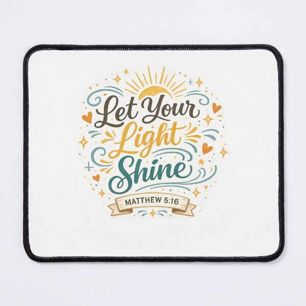Item preview, Let Your Light Shine Christian Bible Verse Matthew 5:16 Faith Design designed and sold by ALTFaithDesign.