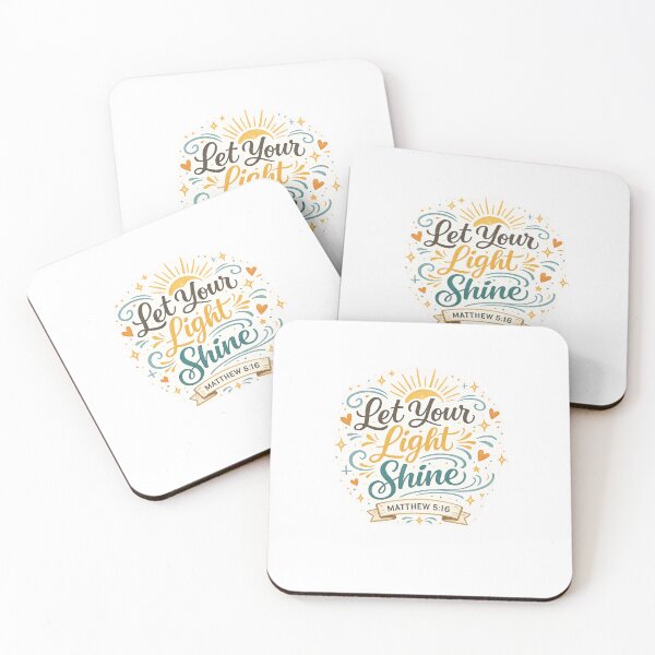 Item preview, Let Your Light Shine Christian Bible Verse Matthew 5:16 Faith Design designed and sold by ALTFaithDesign.