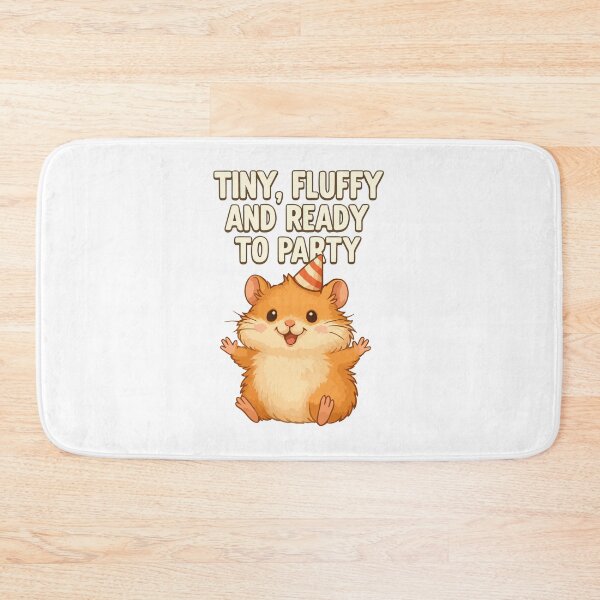 Item preview, Tiny, Fluffy and Ready to Party – Cute Party Hamster Design designed and sold by storelibertys.