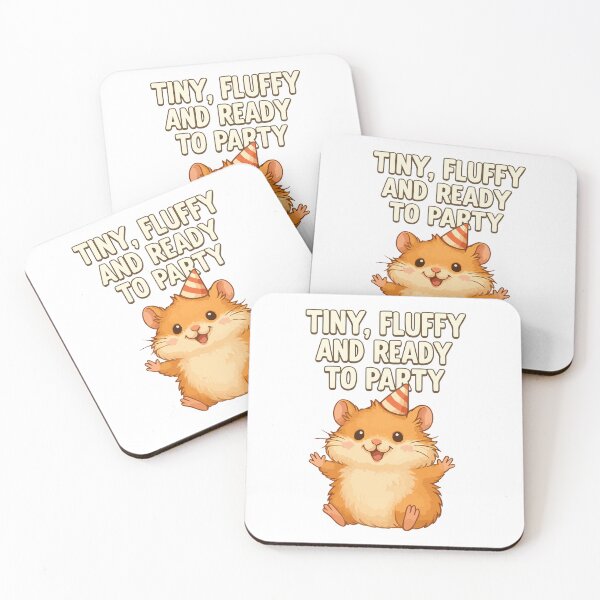 Item preview, Tiny, Fluffy and Ready to Party – Cute Party Hamster Design designed and sold by storelibertys.