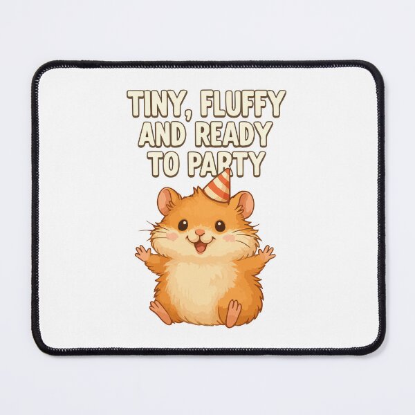 Item preview, Tiny, Fluffy and Ready to Party – Cute Party Hamster Design designed and sold by storelibertys.